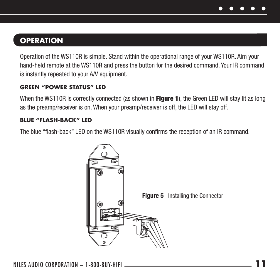 Niles Audio Wall-Mount IR Sensor WS110R User Manual | Page 13 / 20