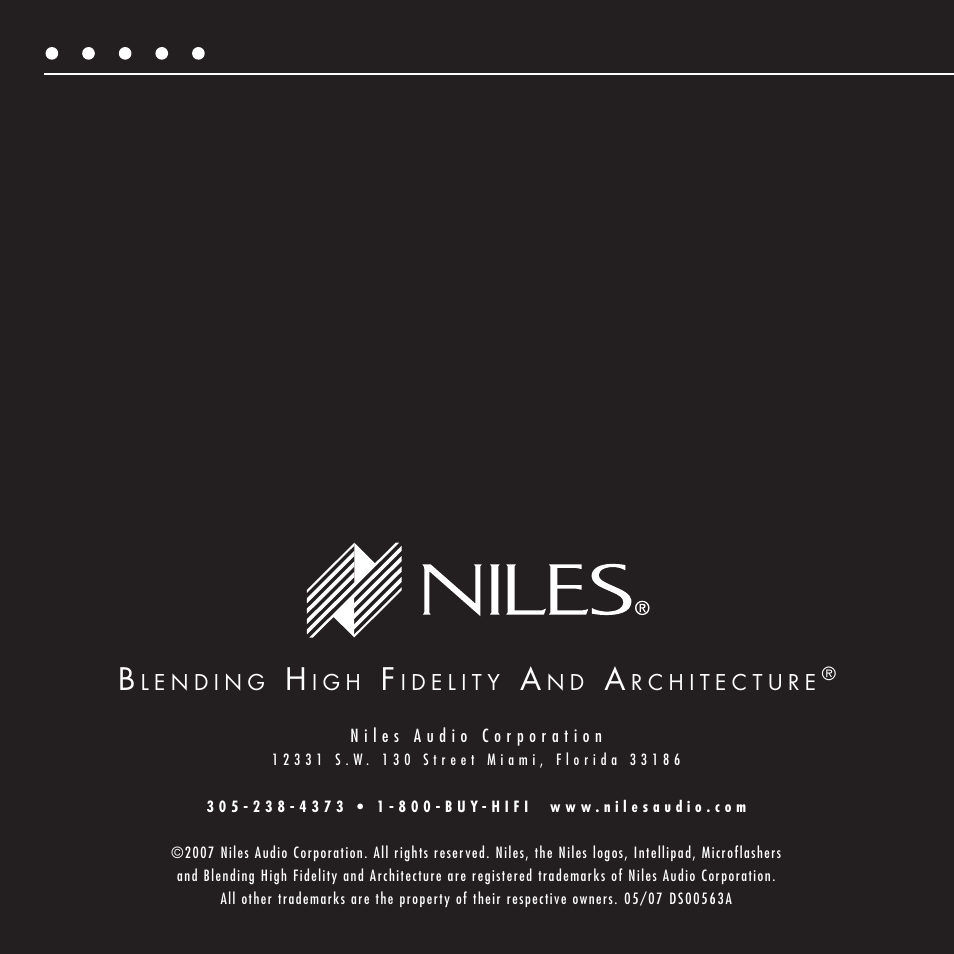 Niles Audio Wall-Mount IR Sensor WS110R User Manual | Page 20 / 20