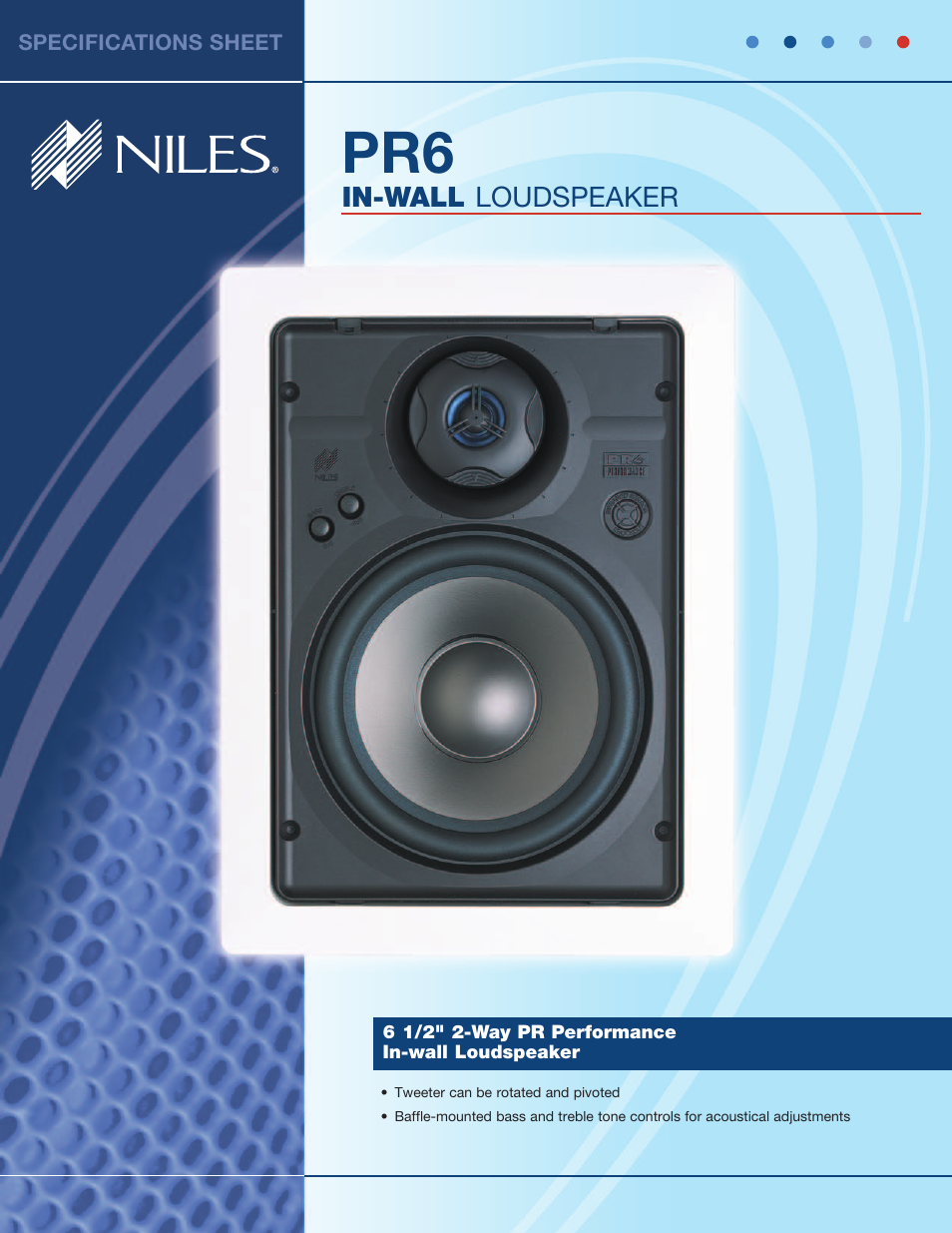 Niles Audio PR6  EN User Manual | 2 pages