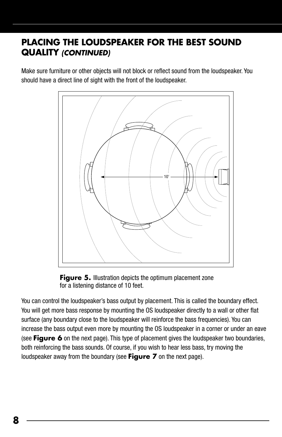 Placing the loudspeaker for the best sound quality | Niles Audio OS5.3SI User Manual | Page 10 / 24