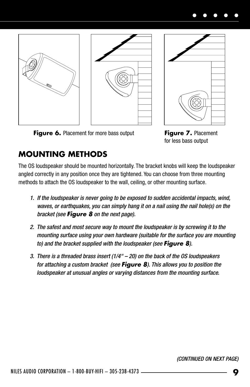 Mounting methods | Niles Audio OS5.3SI User Manual | Page 11 / 24