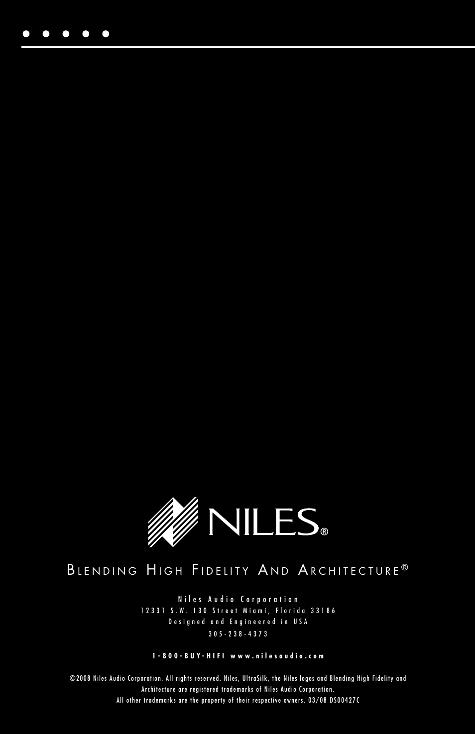 Niles Audio OS5.3SI User Manual | Page 24 / 24