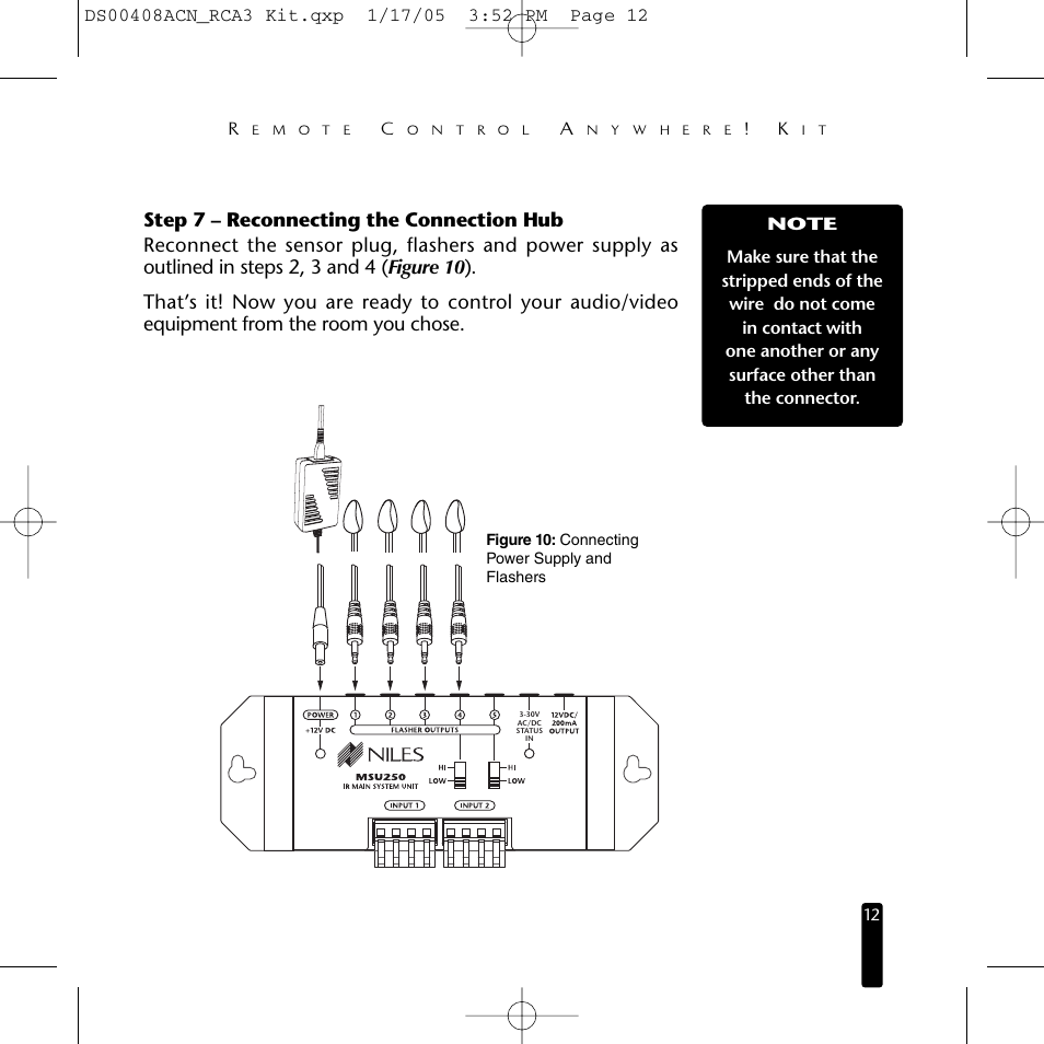 Niles Audio RCA3 User Manual | Page 12 / 24