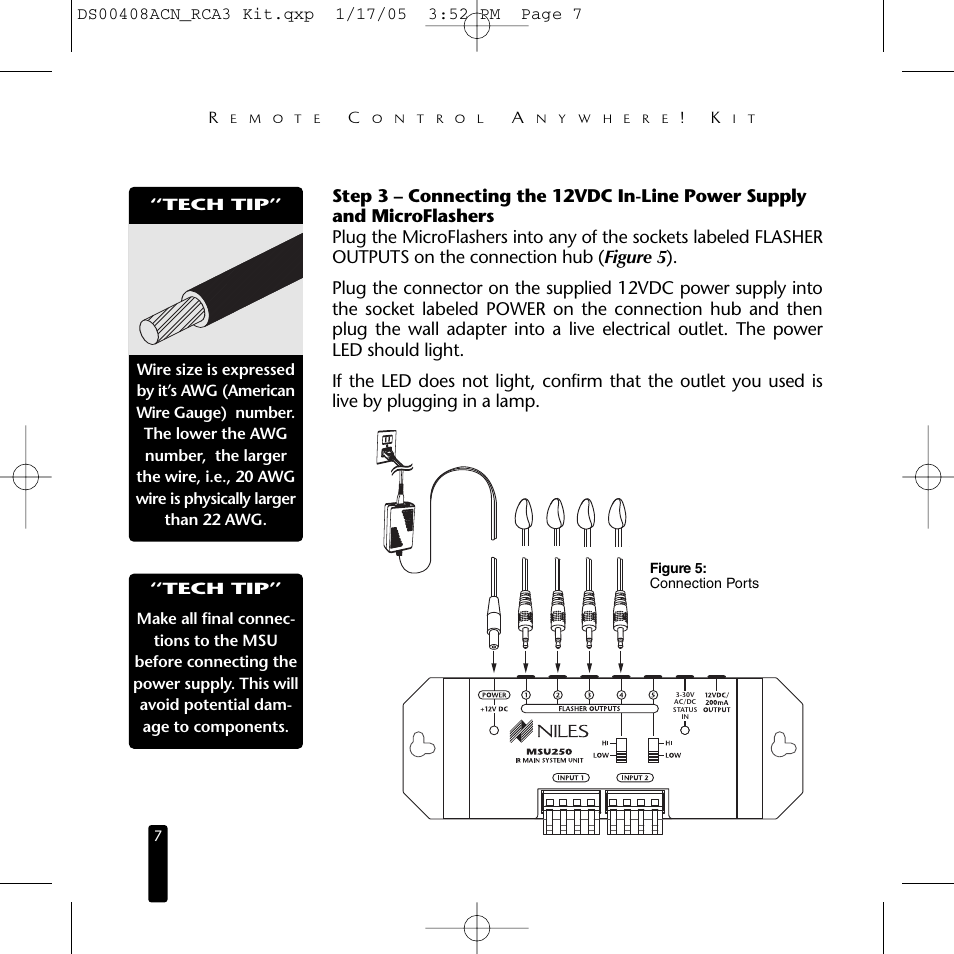 Niles Audio RCA3 User Manual | Page 7 / 24