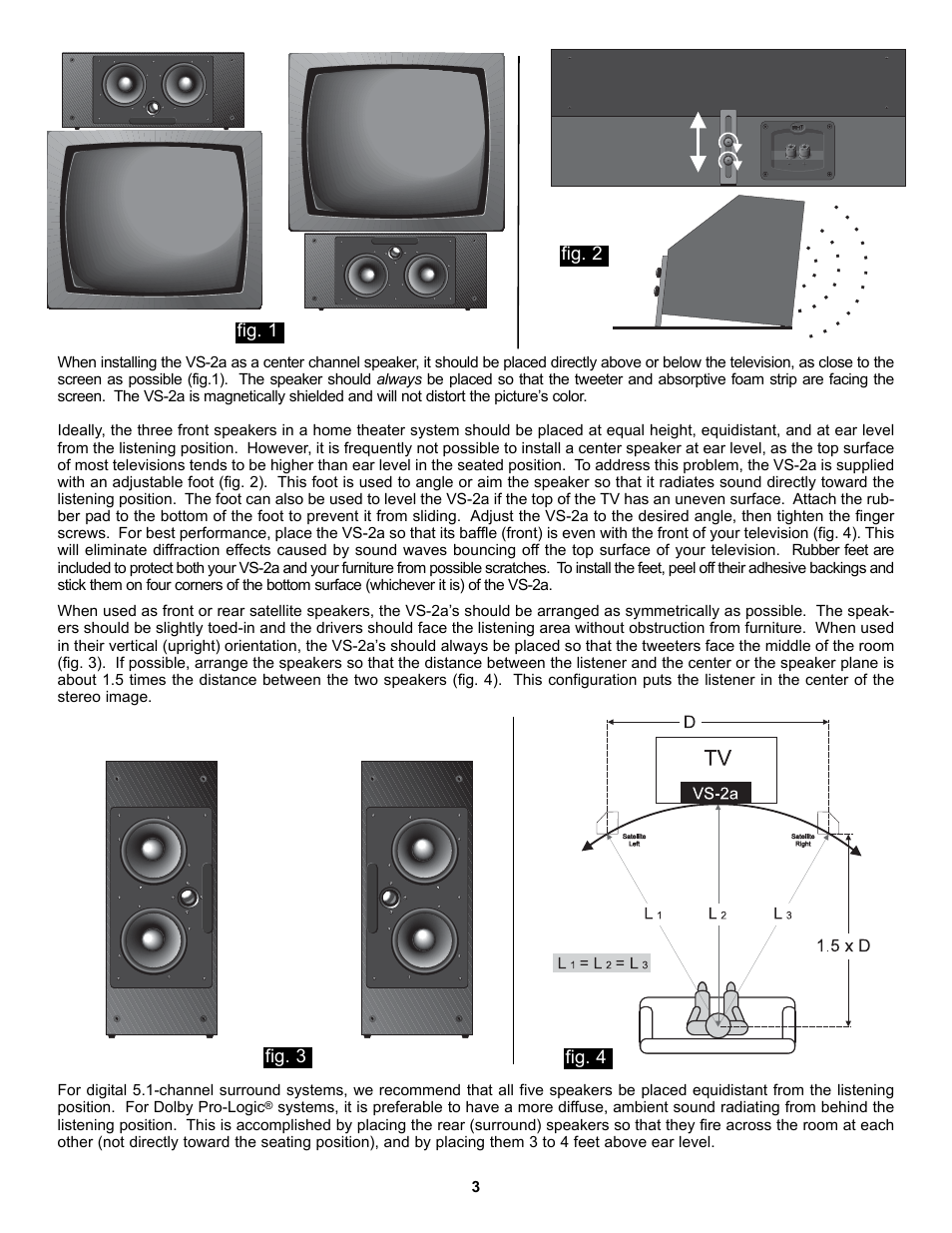 NHT VS-2A User Manual | Page 3 / 7