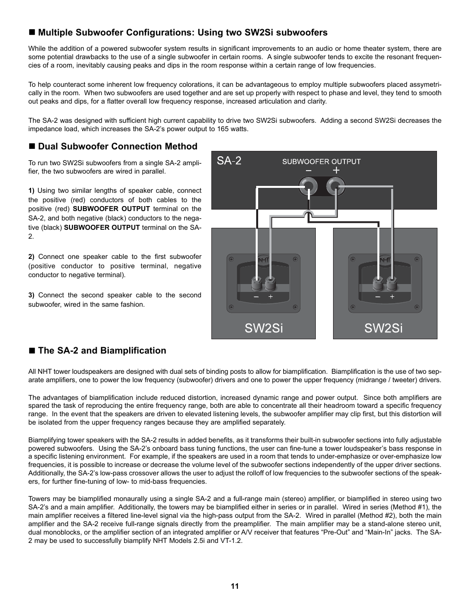 NHT SA-2 User Manual | Page 13 / 19