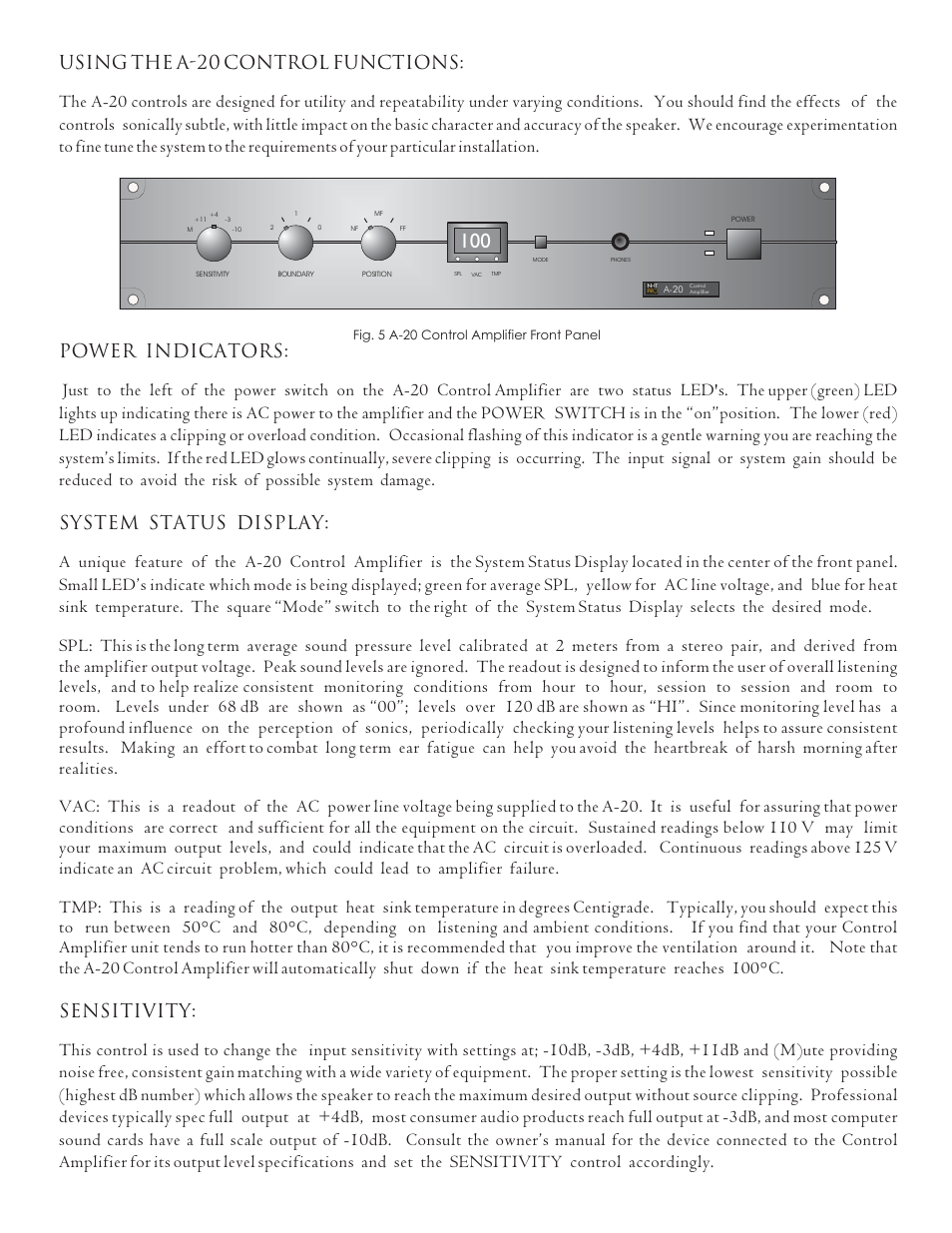 NHT Studio Monitor A-20 User Manual | Page 5 / 8