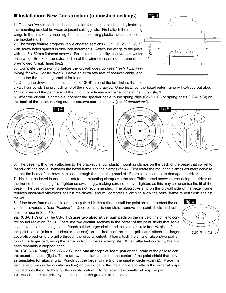 NHT CS-6.1 Ci User Manual | Page 3 / 8