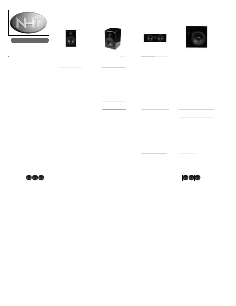 Sb1 sc1 sw10, System type driver complement | NHT SB2 User Manual | Page 4 / 4