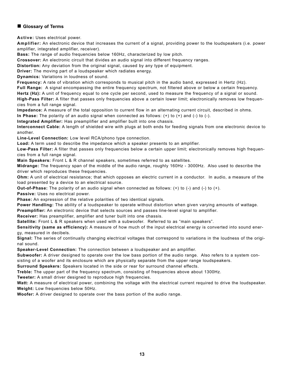NHT SA-3 User Manual | Page 15 / 16