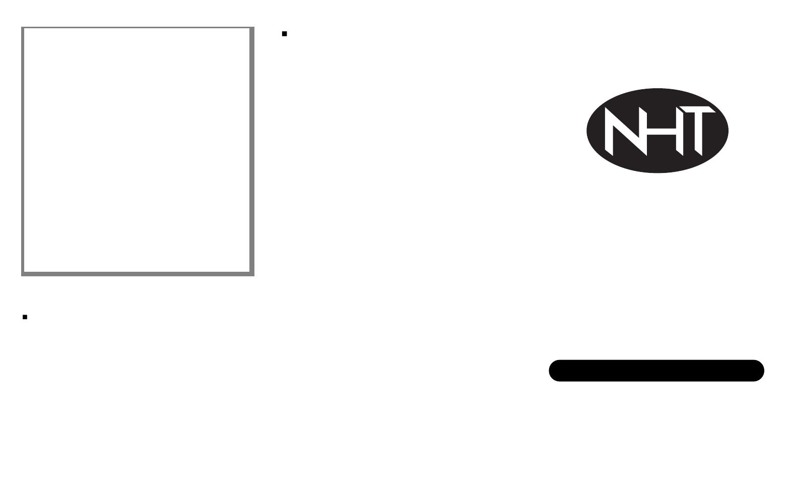 Hdp-1, Owner’s manual, Hdp-1 specifications | Hybrid dipole surround loudspeaker | NHT HDP-1 User Manual | Page 2 / 2