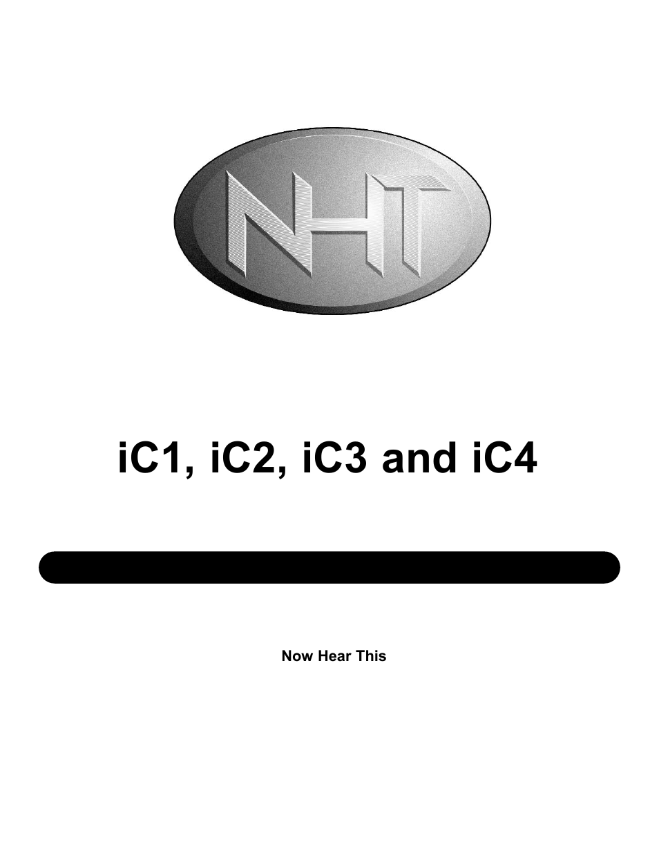 NHT iC1 User Manual | 9 pages