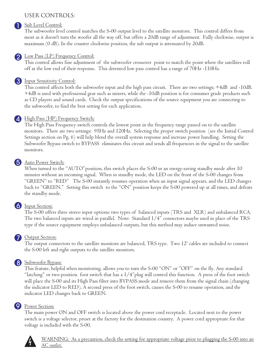 NHT S-00 Powered User Manual | Page 4 / 8