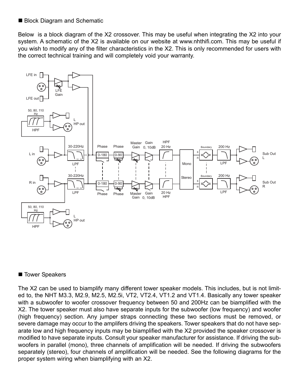 NHT X2 User Manual | Page 3 / 12