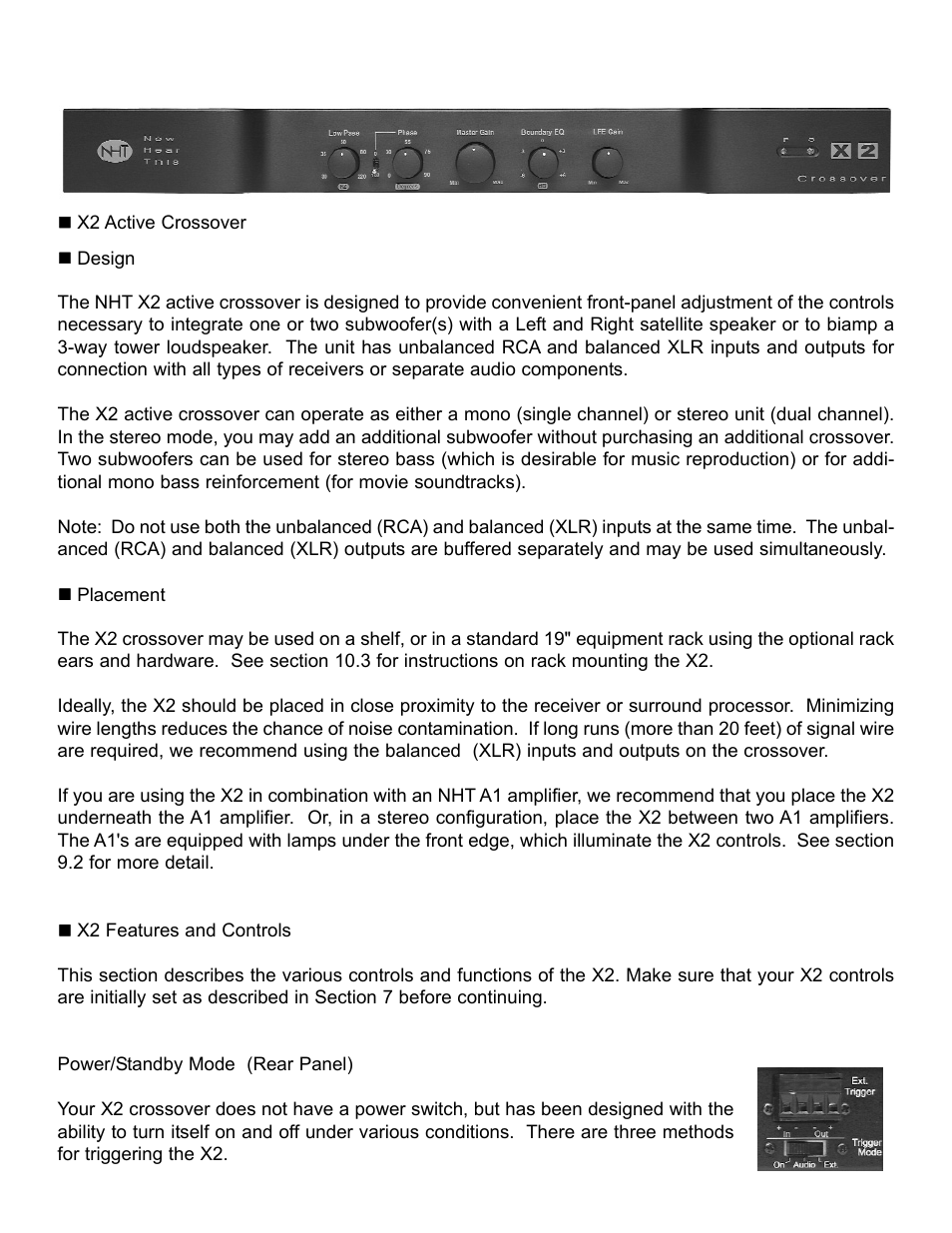 NHT X2 User Manual | Page 7 / 12