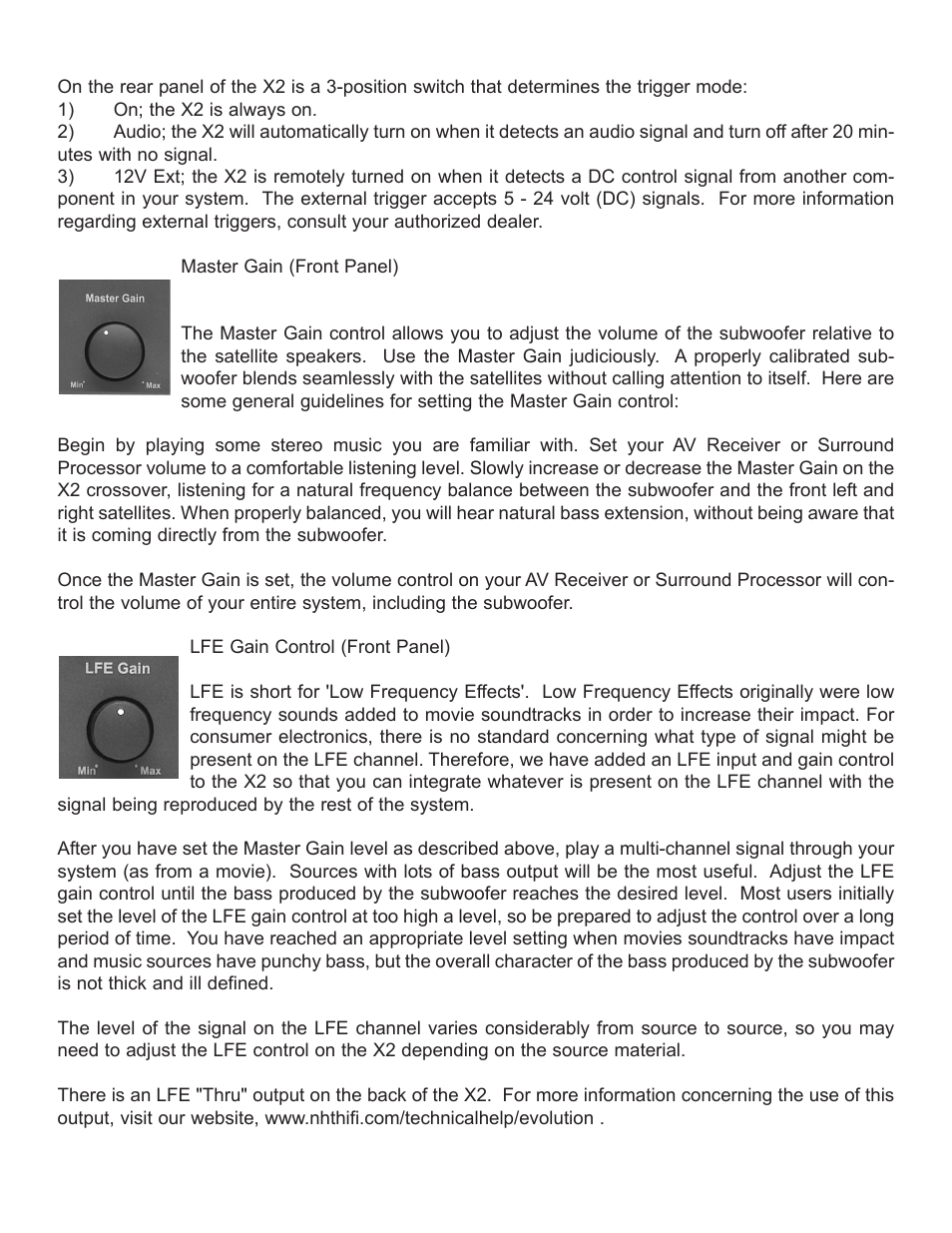 NHT X2 User Manual | Page 8 / 12