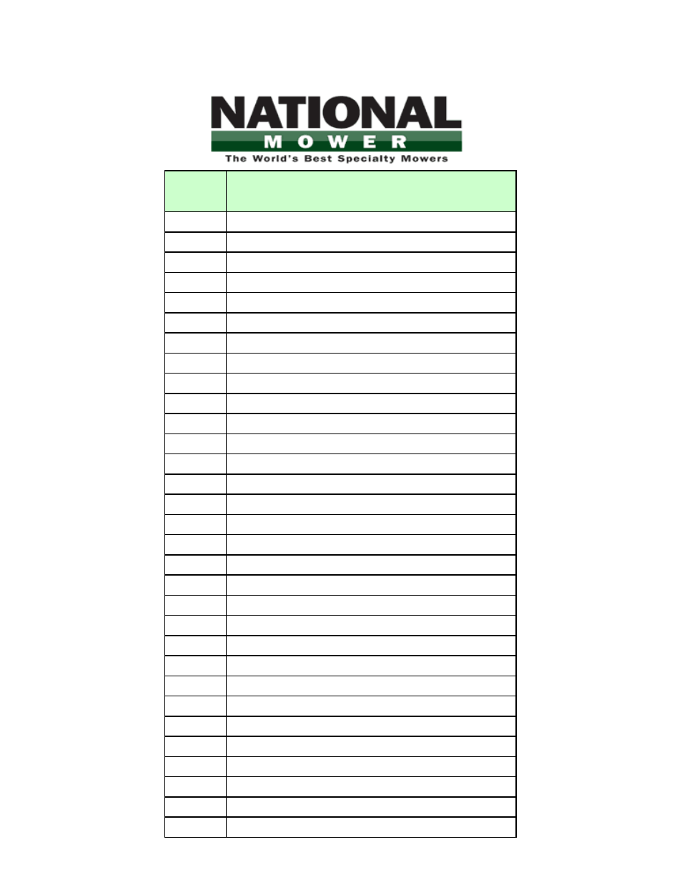 National Mower 02296 User Manual | 34 pages