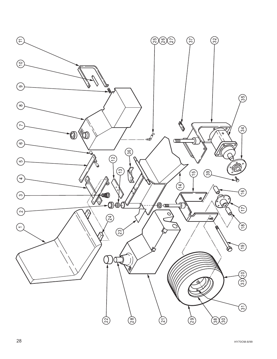 National Mower HYDRO HYD70OM-8/99 User Manual | Page 28 / 51