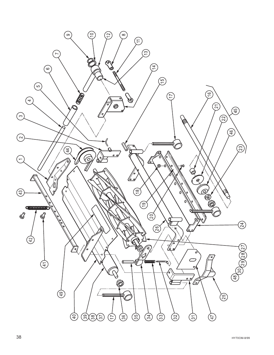 National Mower HYDRO HYD70OM-8/99 User Manual | Page 38 / 51
