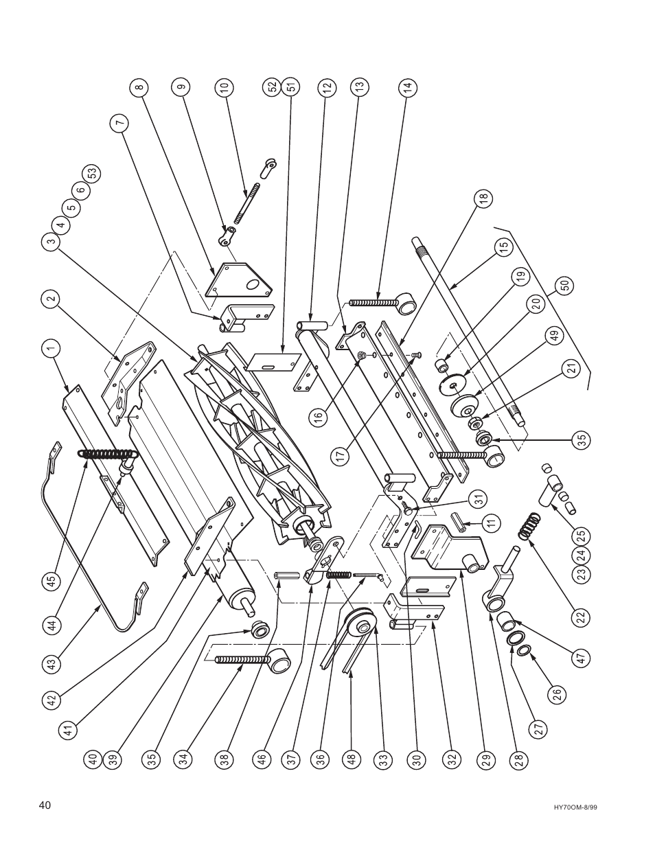 National Mower HYDRO HYD70OM-8/99 User Manual | Page 40 / 51