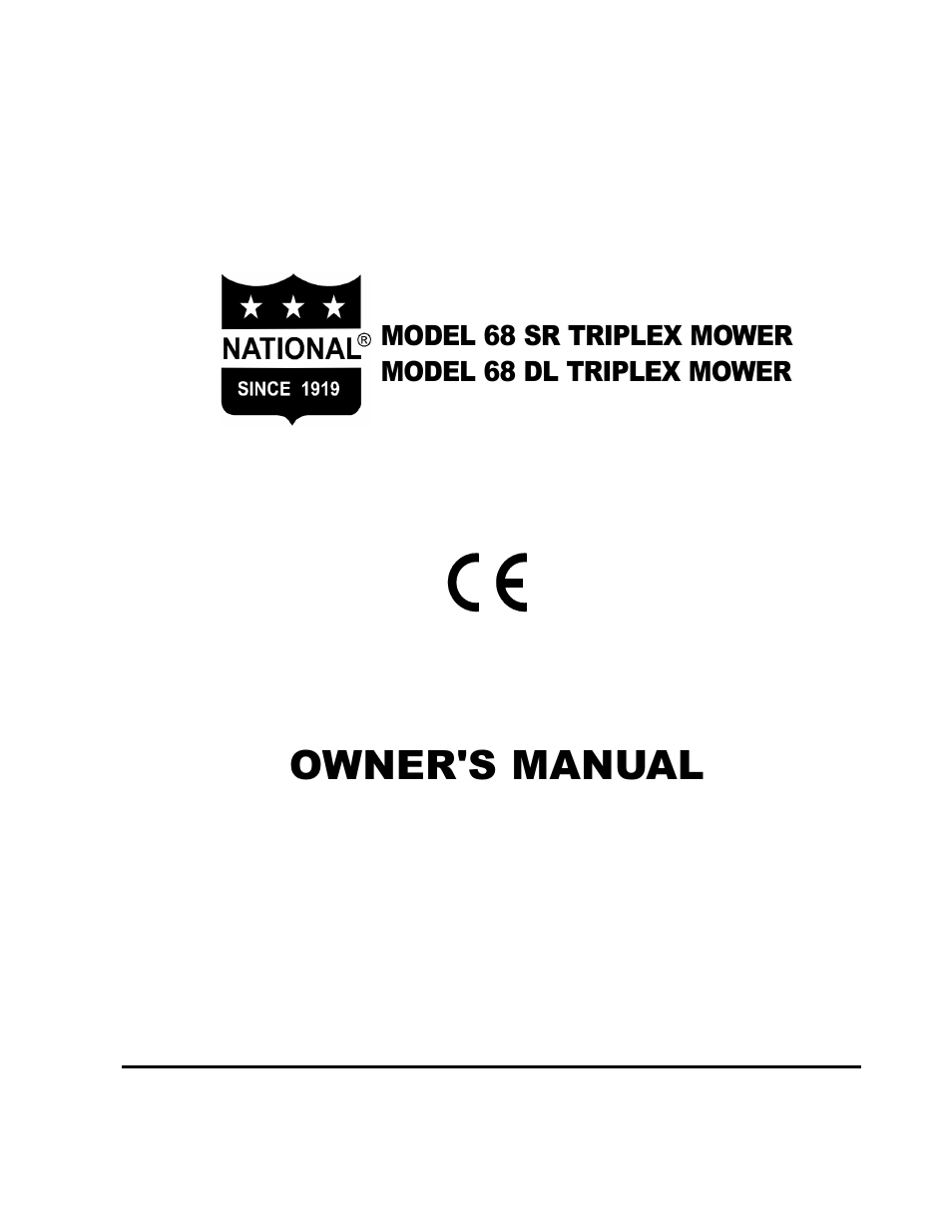 National Mower 68 DL User Manual | 55 pages