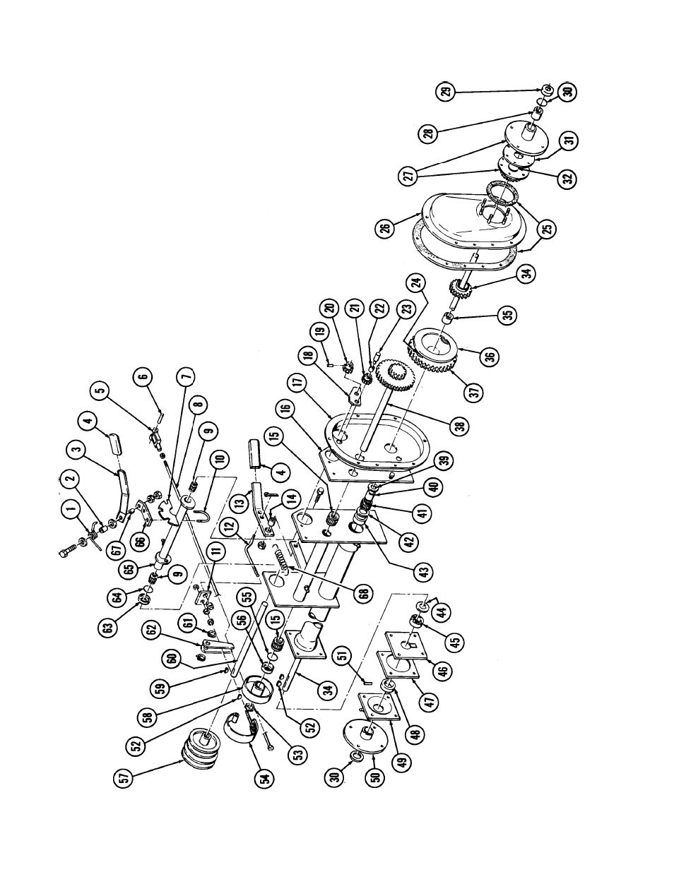 Rear axle & differential | National Mower 68 DL User Manual | Page 38 / 55