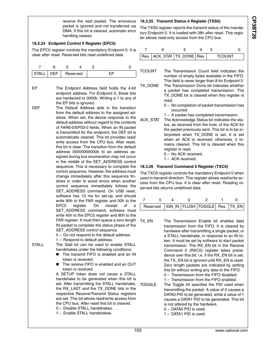 Cp3 bt26 | National CP3BT26 User Manual | Page 103 / 278