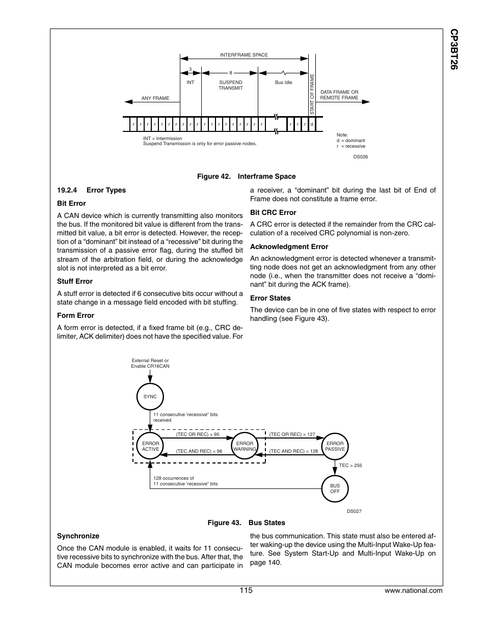 Ace (see figure 42), Cp3 bt26 | National CP3BT26 User Manual | Page 115 / 278