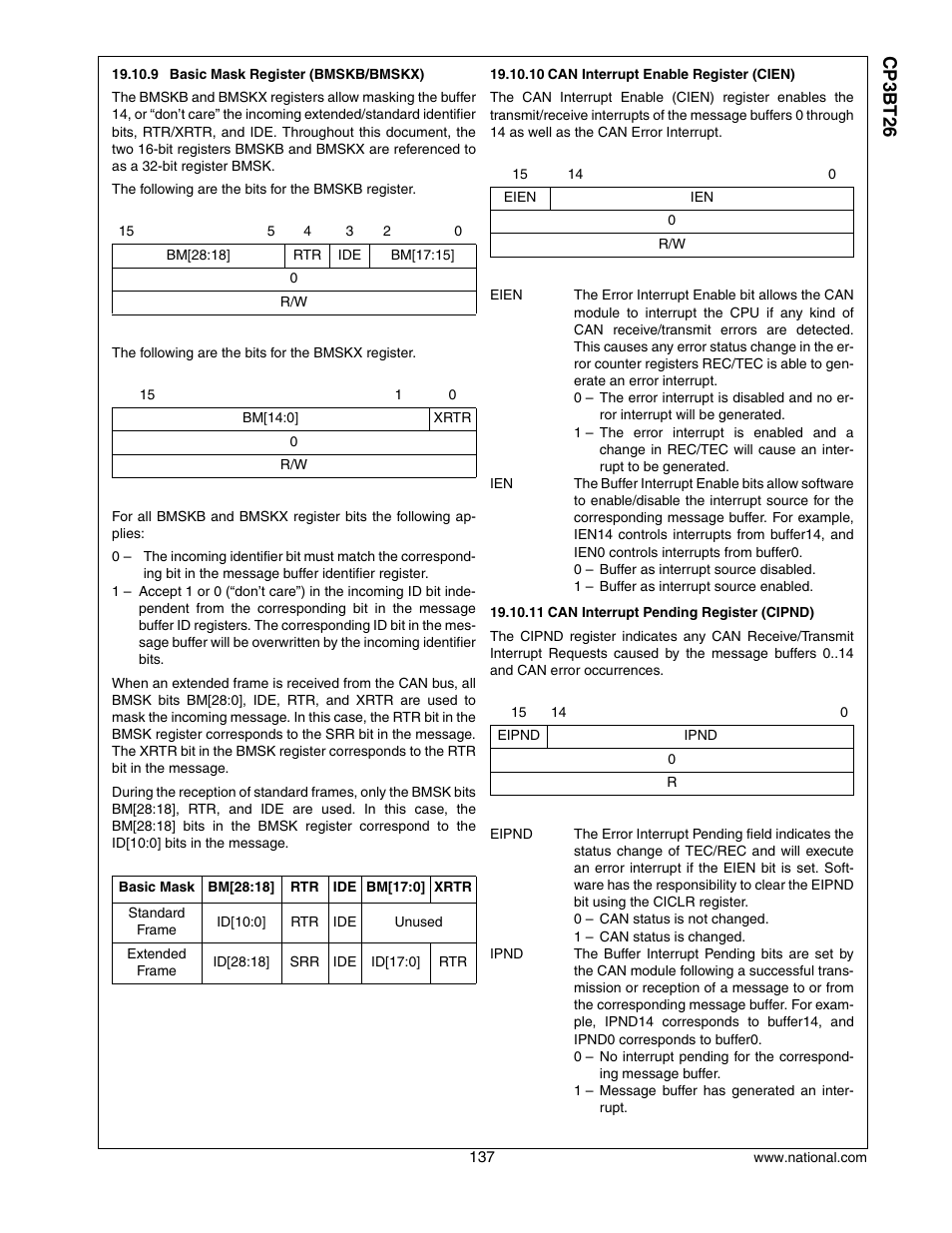 Cp3 bt26 | National CP3BT26 User Manual | Page 137 / 278