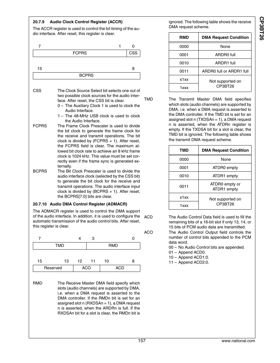 Cp3 bt26 | National CP3BT26 User Manual | Page 157 / 278