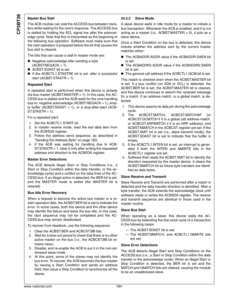 Cp3bt26 | National CP3BT26 User Manual | Page 184 / 278