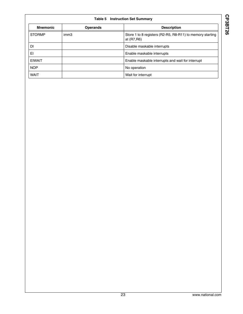 Cp3 bt26 | National CP3BT26 User Manual | Page 23 / 278