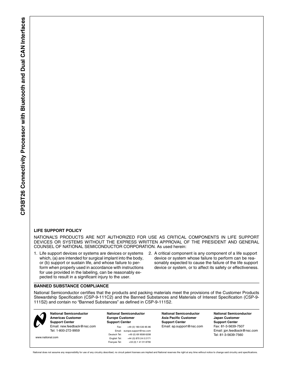 National CP3BT26 User Manual | Page 278 / 278