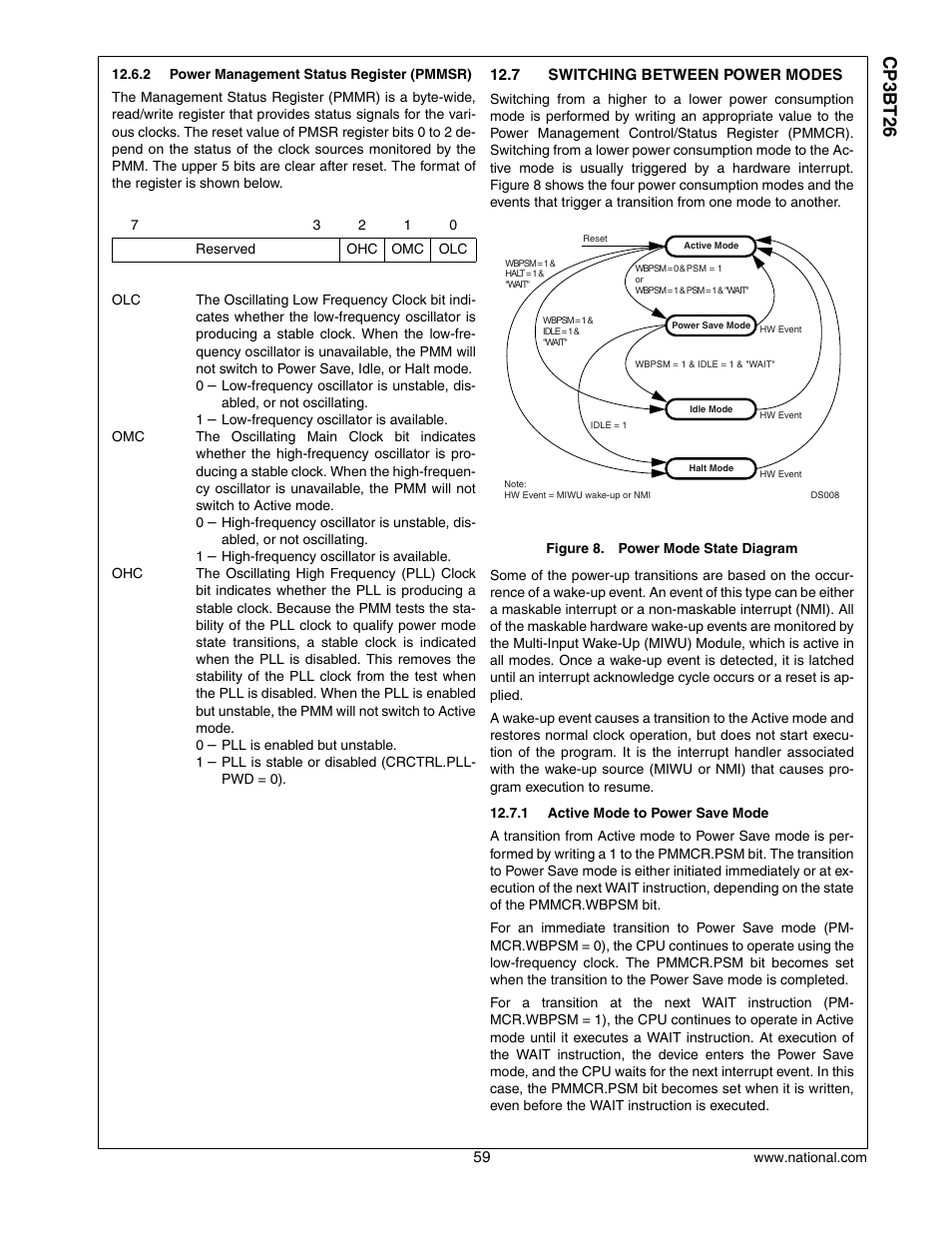 7 switching between power modes, Switching between power modes, Cp3 bt26 | National CP3BT26 User Manual | Page 59 / 278