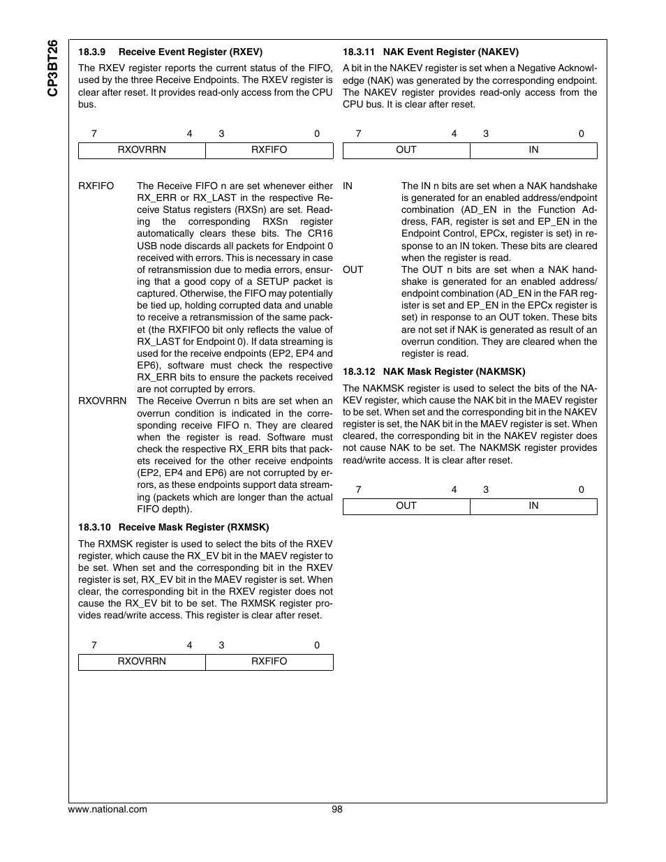 Cp3bt26 | National CP3BT26 User Manual | Page 98 / 278