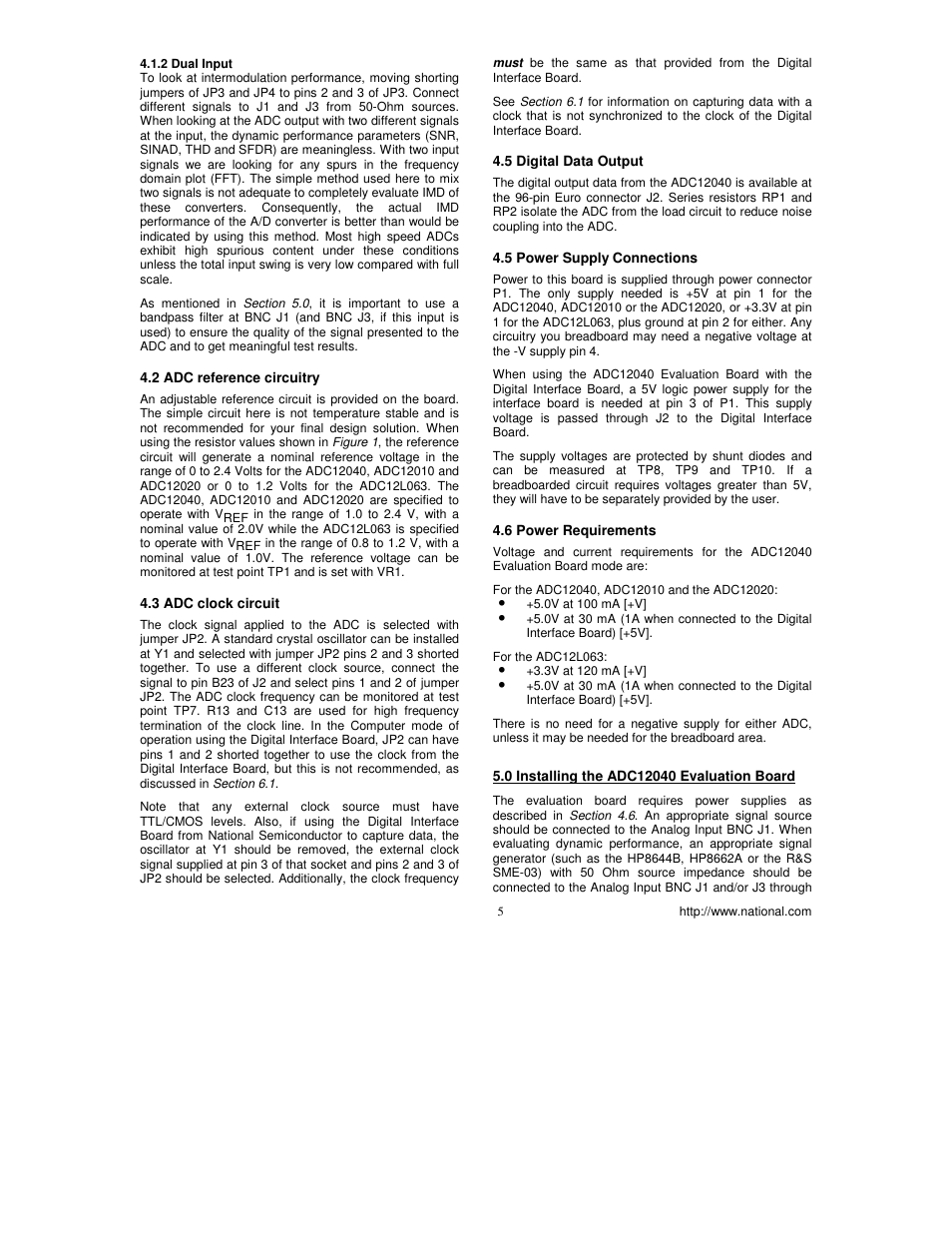 National ADC12040 User Manual | Page 5 / 12