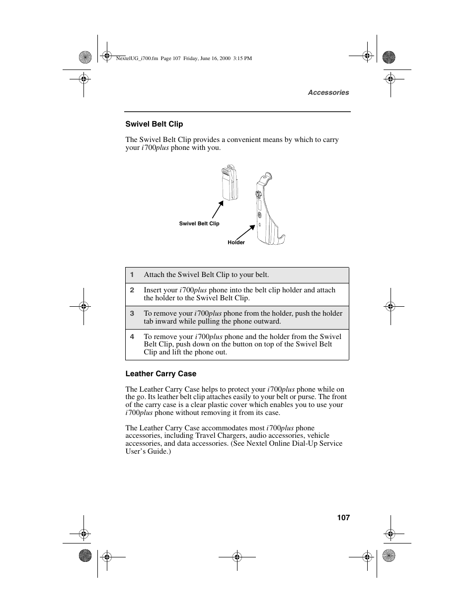 Nextel comm I700PLUS NTN9368-A User Manual | Page 115 / 140