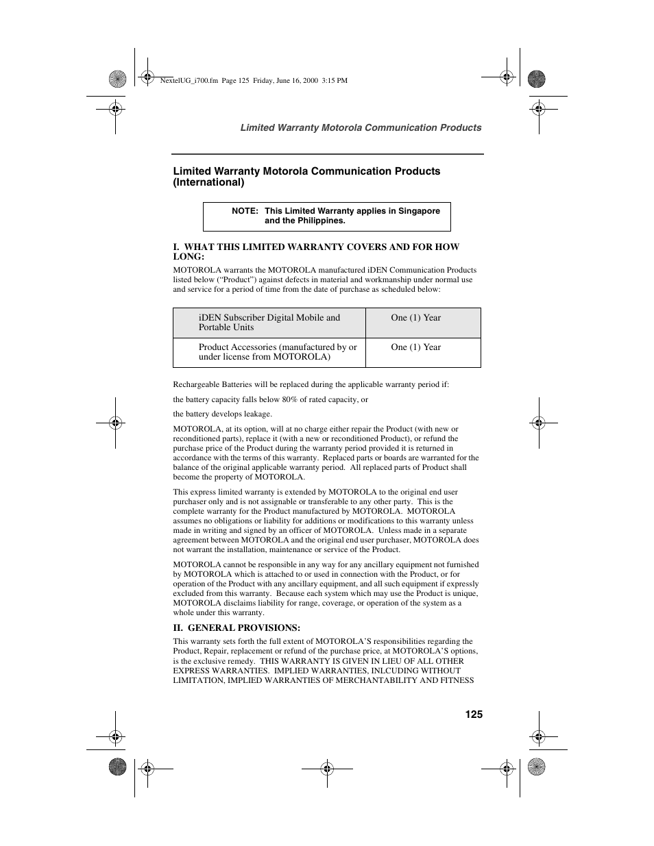 Nextel comm I700PLUS NTN9368-A User Manual | Page 133 / 140