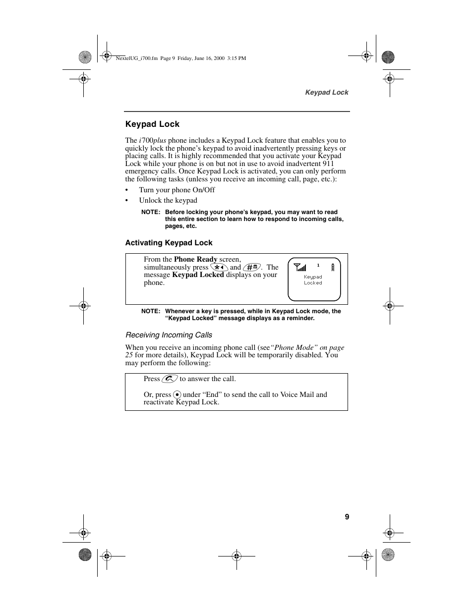 Nextel comm I700PLUS NTN9368-A User Manual | Page 17 / 140
