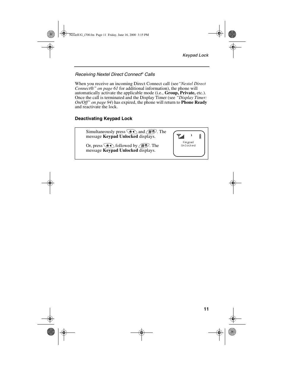 Nextel comm I700PLUS NTN9368-A User Manual | Page 19 / 140