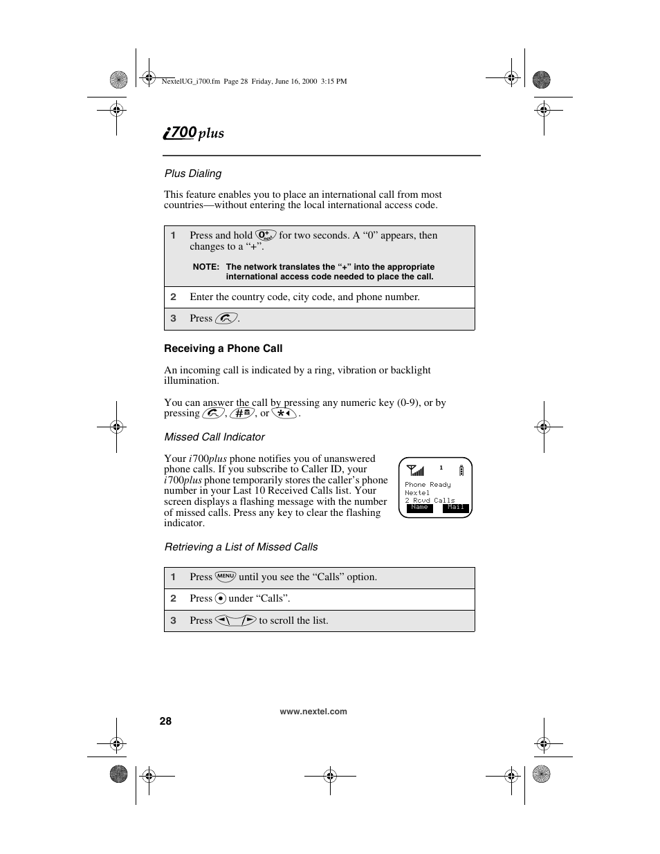 Nextel comm I700PLUS NTN9368-A User Manual | Page 36 / 140