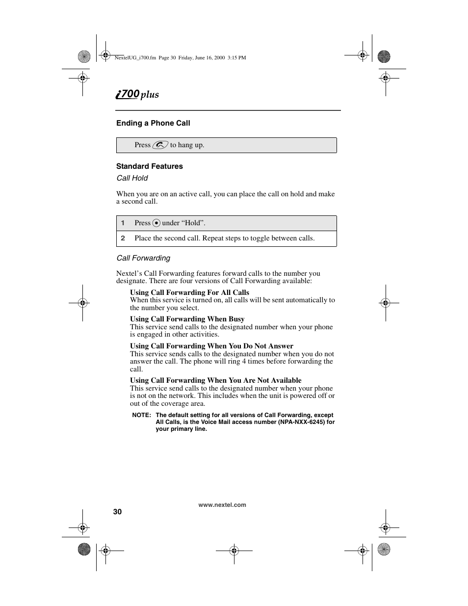 Nextel comm I700PLUS NTN9368-A User Manual | Page 38 / 140