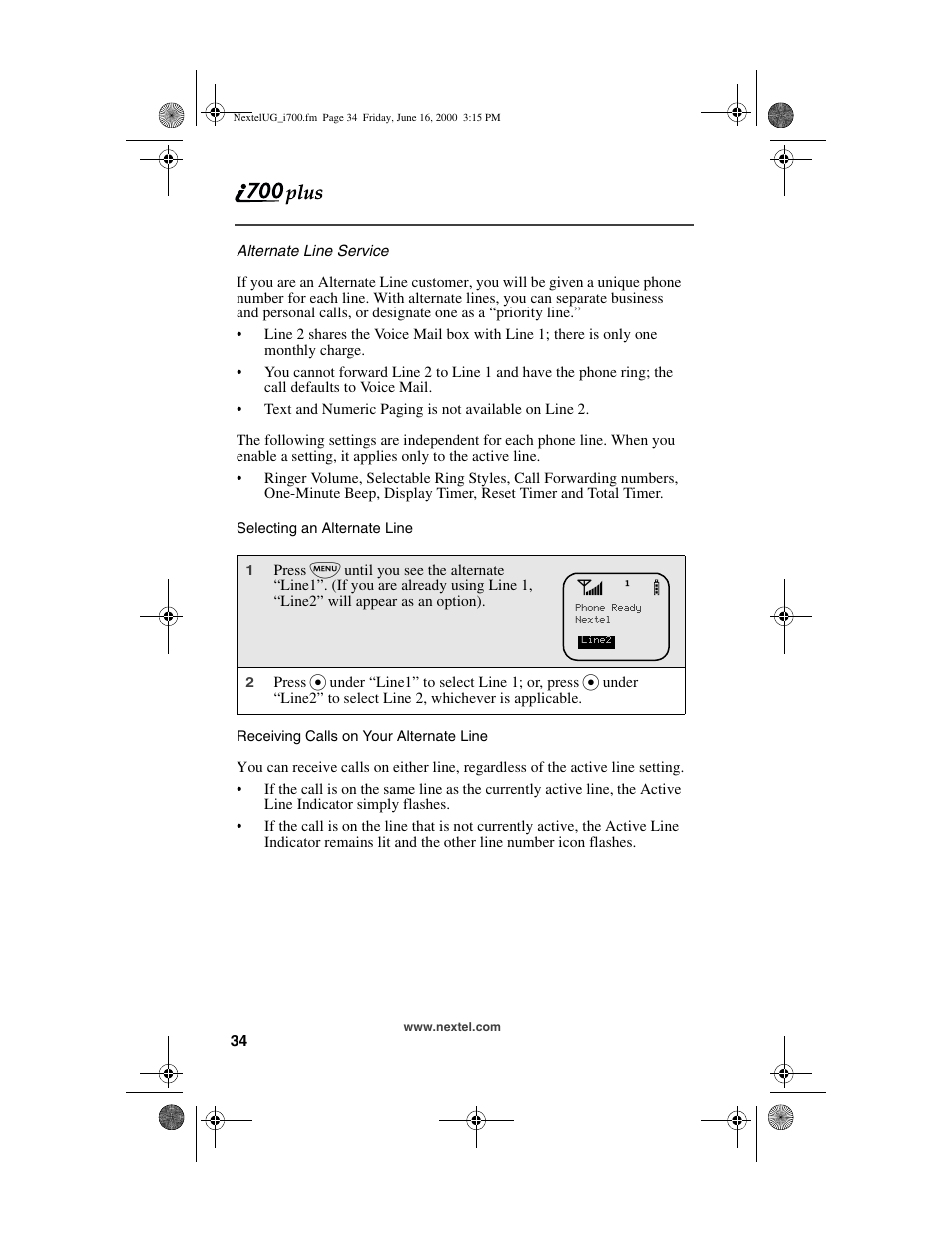 Nextel comm I700PLUS NTN9368-A User Manual | Page 42 / 140