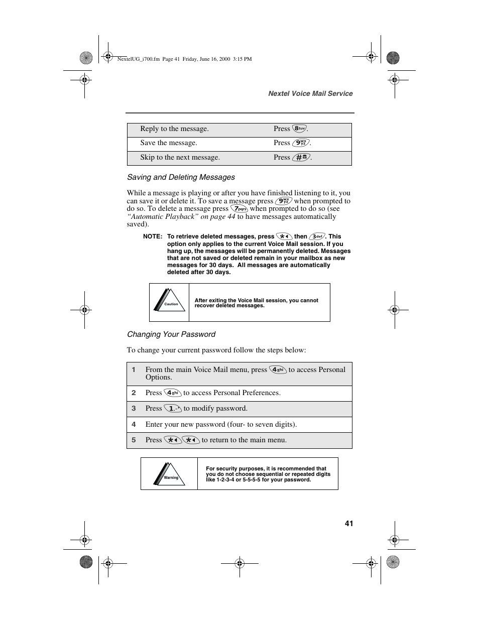 Nextel comm I700PLUS NTN9368-A User Manual | Page 49 / 140