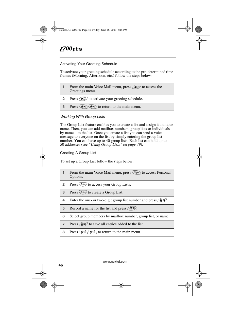 Nextel comm I700PLUS NTN9368-A User Manual | Page 54 / 140