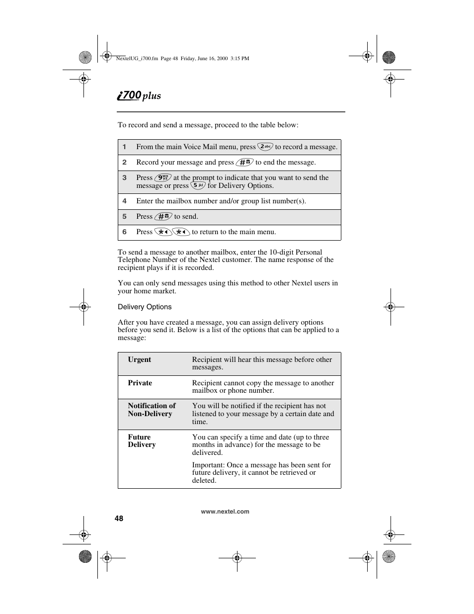 Nextel comm I700PLUS NTN9368-A User Manual | Page 56 / 140