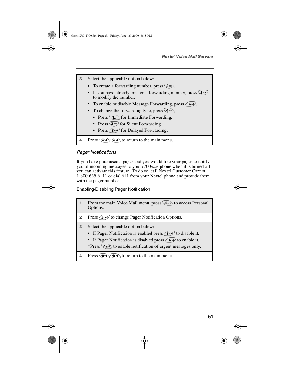 Nextel comm I700PLUS NTN9368-A User Manual | Page 59 / 140