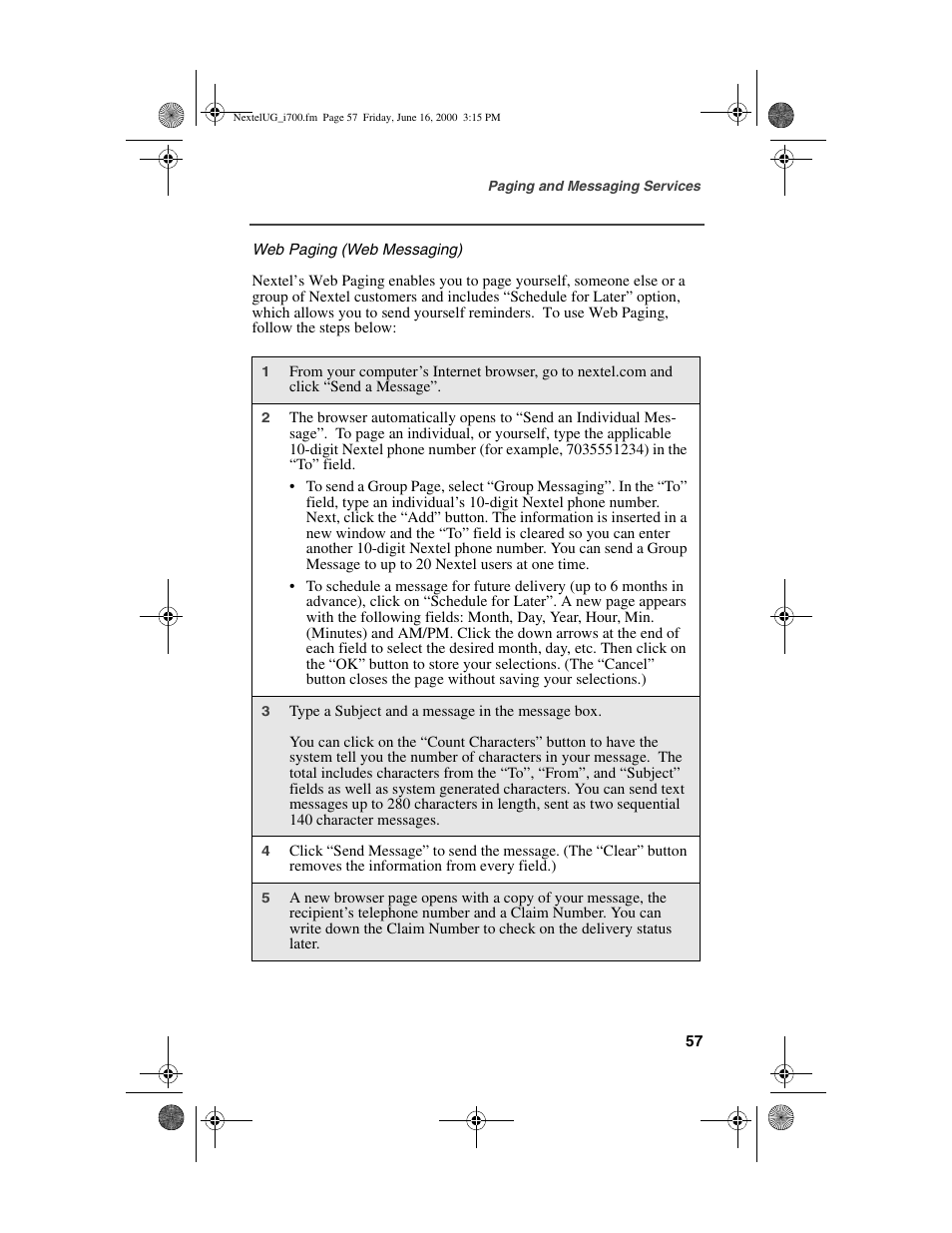 Nextel comm I700PLUS NTN9368-A User Manual | Page 65 / 140