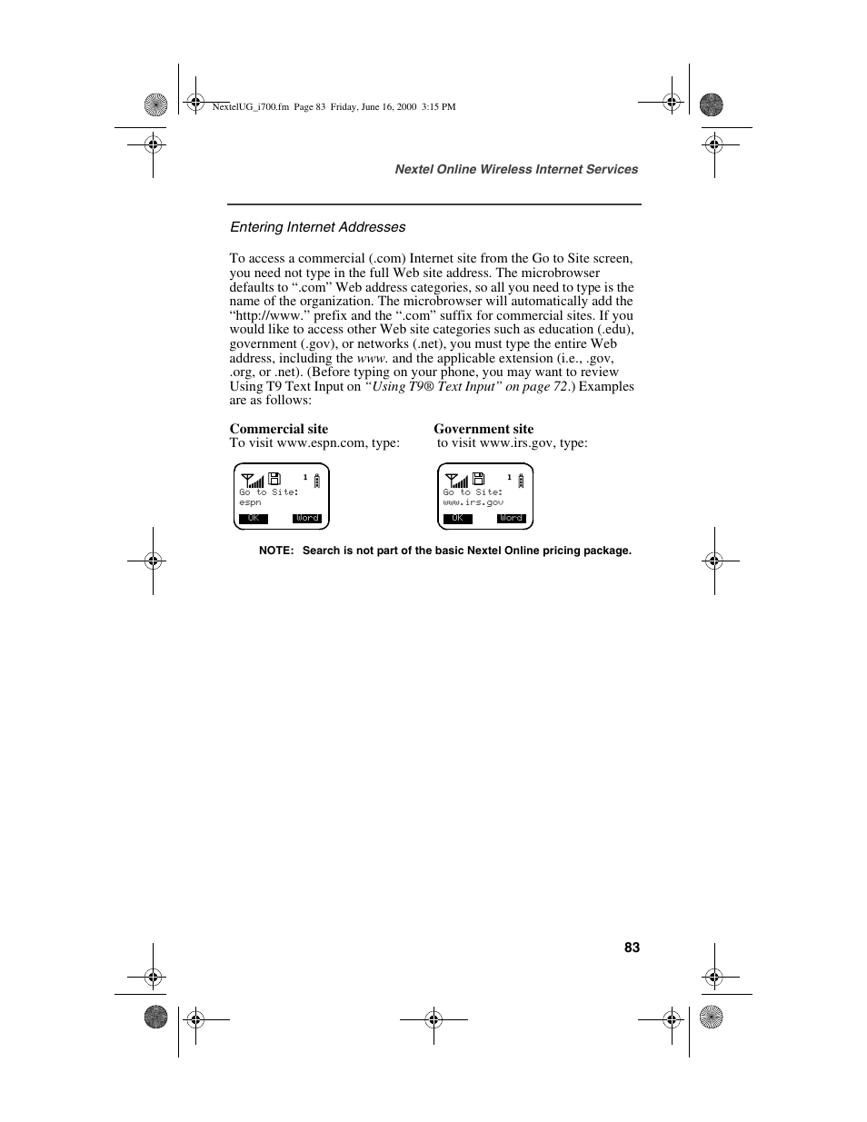 Nextel comm I700PLUS NTN9368-A User Manual | Page 91 / 140