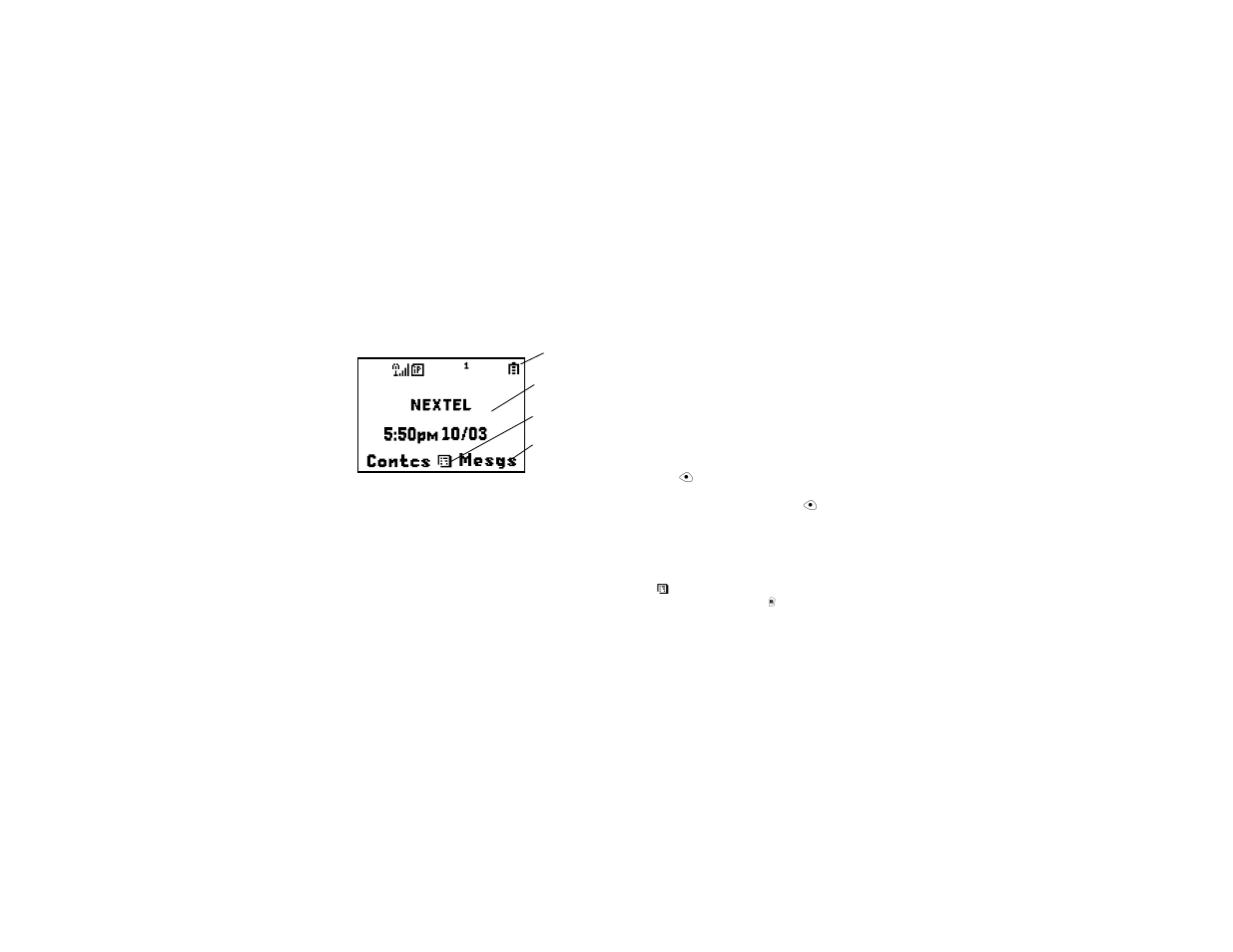 Phone basics, Text area, Display options | Menus and lists, Menu key | Nextel comm IDEN H69XAH6RR1AN User Manual | Page 17 / 151